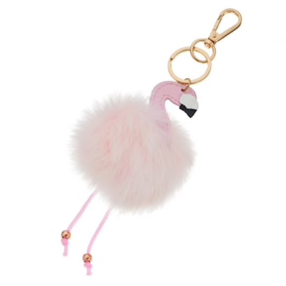 LC Lauren Conrad Accessories - LC Lauren Conrad Flamingo Pom Pom Key Chain NWT